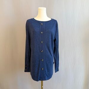 Amaryllis Navy Button-Down Shirt